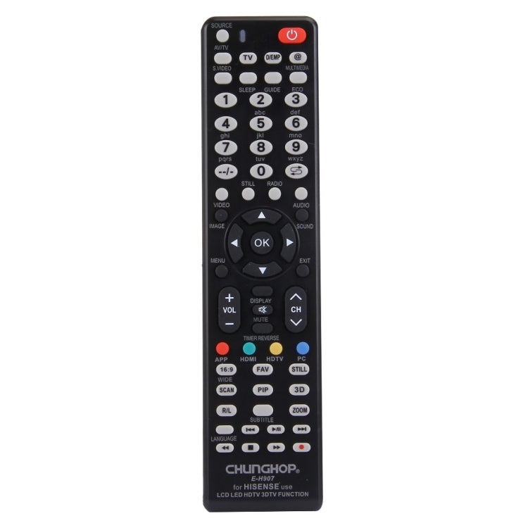 CHUNGHOP E-H907 ハイセンス LED LCD HDTV 3Dテレビ用ユニバーサルリモコン、ハイセンステレビ対応