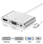 3in1 8ピンからHDMI / VGA / オーディオアダプター