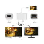 3in1 8ピンからHDMI / VGA / オーディオアダプター