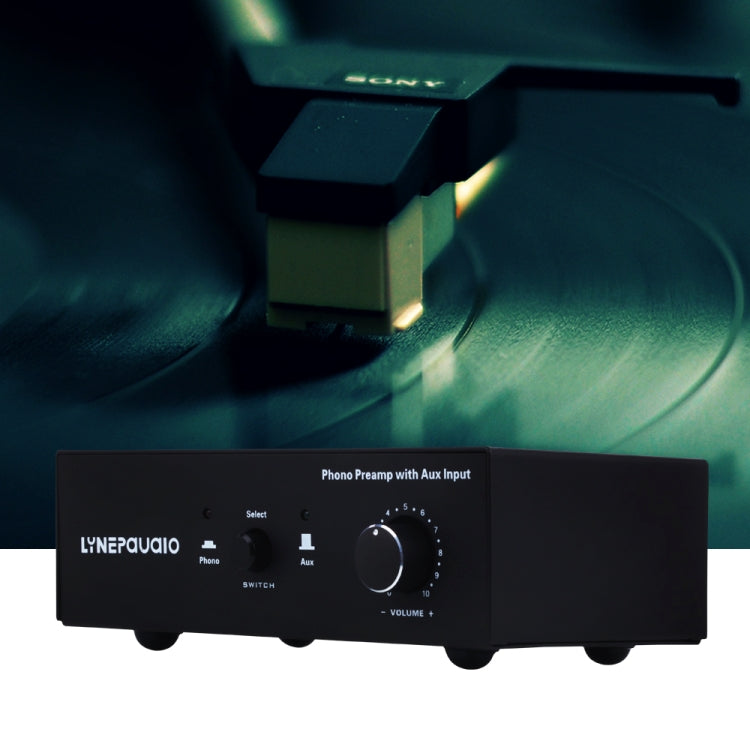 B855 LINEPAUDIO 電話用プレフォノグラフ信号増幅器 補助入力と音量調整付き