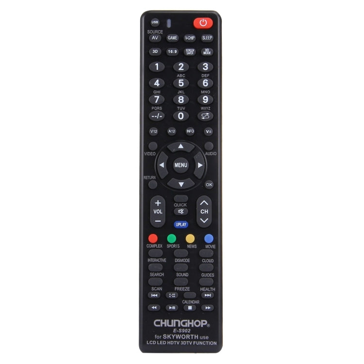 CHUNGHOP E-S902 スカイワース LED TV / LCD TV / HDTV / 3DTV用ユニバーサルリモコン、スカイワーステレビ対応