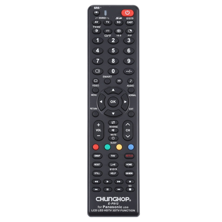 CHUNGHOP E-P912 PANASONIC LEDテレビ / LCDテレビ / HDTV / 3Dテレビ用ユニバーサルリモコン、PANASONICテレビ用