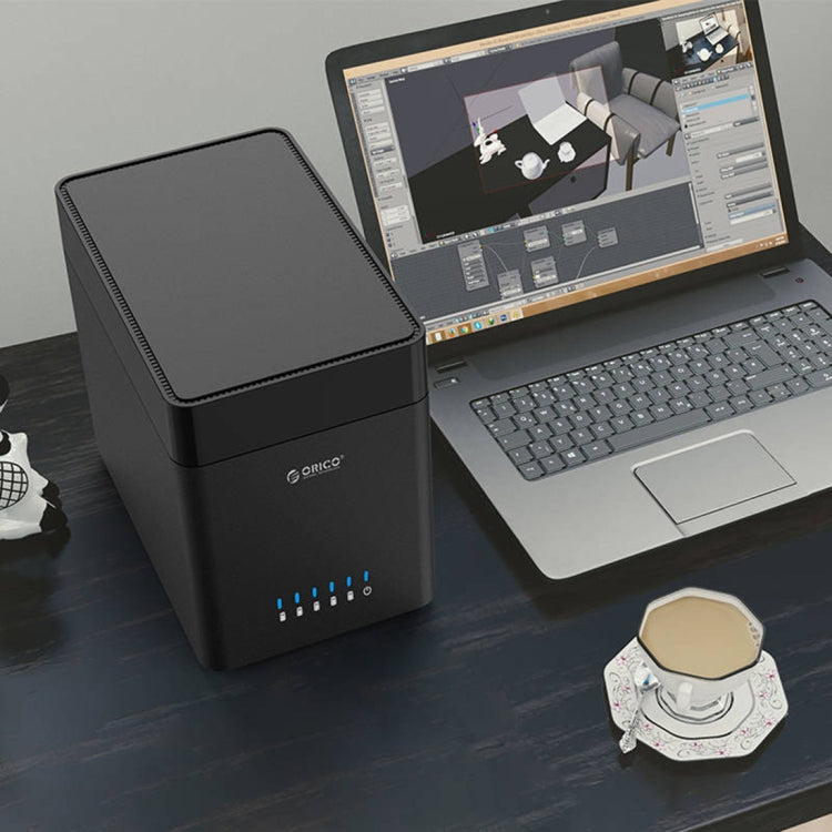 ORICO DS500U3 3.5インチ5ベイ磁気タイプUSB 3.0ハードドライブエンクロージャー 青色LEDインジケーター付き、USB 3.0