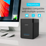 ORICO DS500U3 3.5インチ5ベイ磁気タイプUSB 3.0ハードドライブエンクロージャー 青色LEDインジケーター付き、USB 3.0