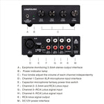 LINEPAUDIO B895 5チャンネルステレオマイクミキサー イヤホンモニタリング付き