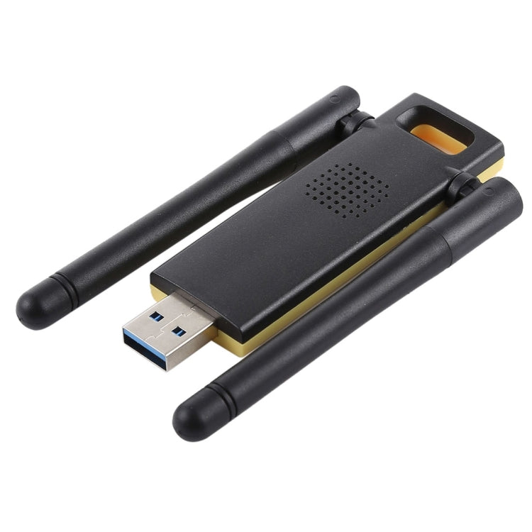 AC1200Mbps 2.4GHz & 5GHz デュアルバンド USB 3.0 WiFiアダプター 外付けネットワークカード 2本外部アンテナ付き, AC1200Mbps USB 3.0