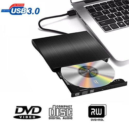 ブラッシュドテクスチャ USB 3.0 ポップアップ モバイル外付けDVD-Rw DVD / CD 書き換え可能ドライブ 外付けODD＆HDDデバイス、ブラッシュドテクスチャDVD(B)