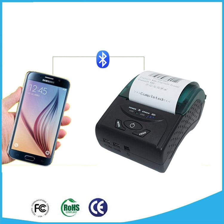 POS-5807 58mm ポータブル USBポート サーマル Bluetoothチケットプリンター 最大対応サーマル紙サイズ: 57x50mm