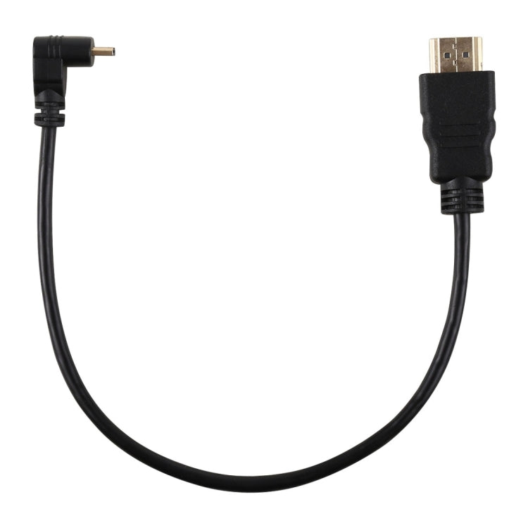 30cm 4K HDMI オス - マイクロHDMI 逆角度オス 金メッキコネクターアダプターケーブル、30cm 逆角度