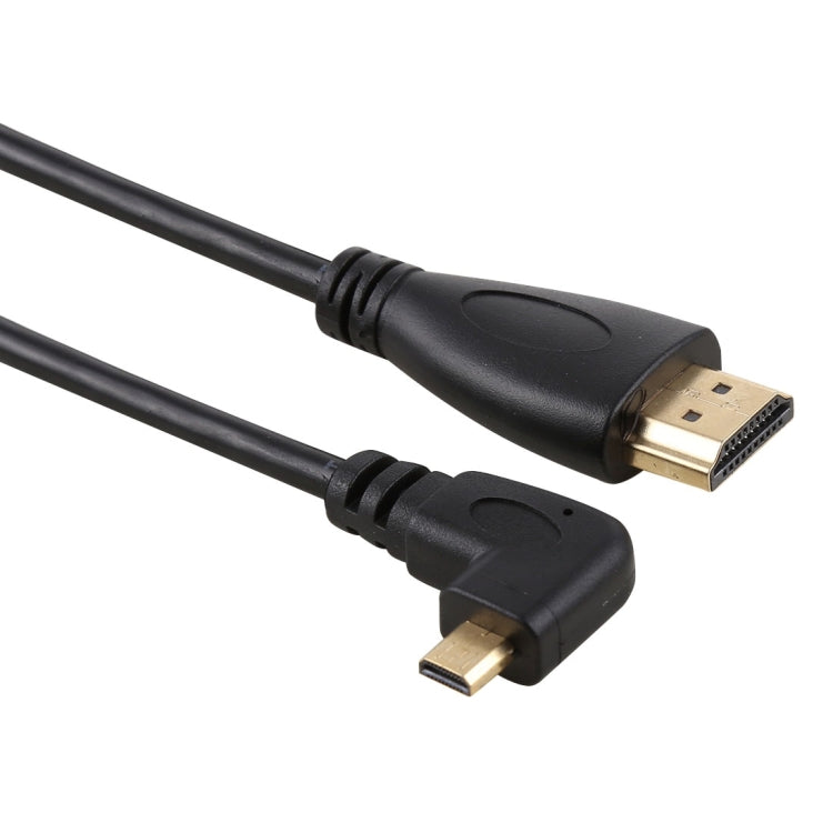 50cm 4K HDMI オス - マイクロHDMI 右角度オス 金メッキコネクターアダプターケーブル、50cm 右角度