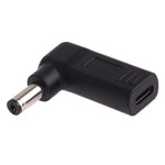 USB-C / Type-C メスから5.5 x 2.1mm オスプラグ エルボーアダプターコネクター、5.5 x 2.1mm エルボー