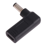 USB-C / Type-C メスから5.5 x 2.1mm オスプラグ エルボーアダプターコネクター、5.5 x 2.1mm エルボー