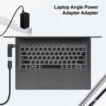 USB-C / Type-C メスから5.5 x 2.1mm オスプラグ エルボーアダプターコネクター、5.5 x 2.1mm エルボー