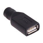 USB メスから5.5 x 2.1mm メスプラグアダプターコネクター、USB メスから5.5 x 2.1mm