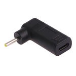 2.5 x 0.7mm オスからUSB-C / Type-C メスプラグ エルボーアダプターコネクター、2.5 x 0.7mm エルボー