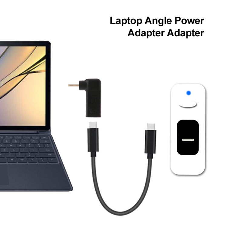 2.5 x 0.7mm オスからUSB-C / Type-C メスプラグ エルボーアダプターコネクター、2.5 x 0.7mm エルボー