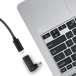 USB-C / Type-Cメスから7.4 x 5.0mmオスプラグエルボーアダプターコネクター（HPノートパソコン用）、7.4 x 5.0mmエルボー（HP）