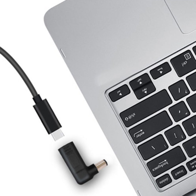 USB-C / Type-Cメスから7.4 x 5.0mmオスプラグエルボーアダプターコネクター（HPノートパソコン用）、7.4 x 5.0mmエルボー（HP）
