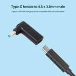 USB-C / Type-Cメスから4.5 x 3.0mmオスプラグ エルボーアダプターコネクター 4.5 x 3.0mmエルボー ブラック、4.5 x 3.0mmエルボー ブルー
