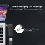 USB-C / Type-Cメスから4.5 x 3.0mmオスプラグ エルボーアダプターコネクター 4.5 x 3.0mmエルボー ブラック、4.5 x 3.0mmエルボー ブルー