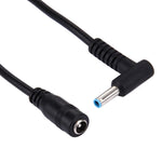 4.5 x 3.0mm曲がりオスから5.5 x 2.1mmメスインターフェース電源アダプターケーブル ノートパソコン用、長さ：10cm、4.5 x 3.0mm曲がりオス