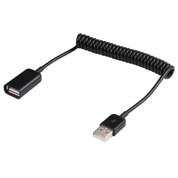 1m USB-A オスから USB-A メス スプリングコイルケーブル、AM から AF、長さ：1.0m