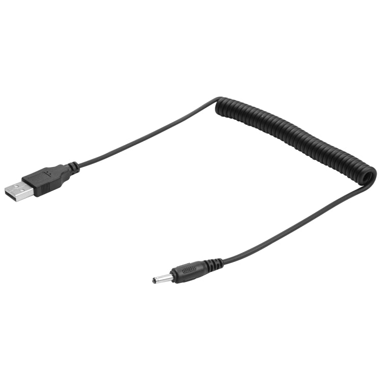 1.5m USBからDC 3.5mm電源スプリングコイルケーブル、AMからDC 3.5mm、長さ：1.5m