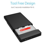 ORICO 2588US3 USB3.0外付けハードディスクボックス 2.5インチSATA HDD / SSD 9.5mm ノートPC用