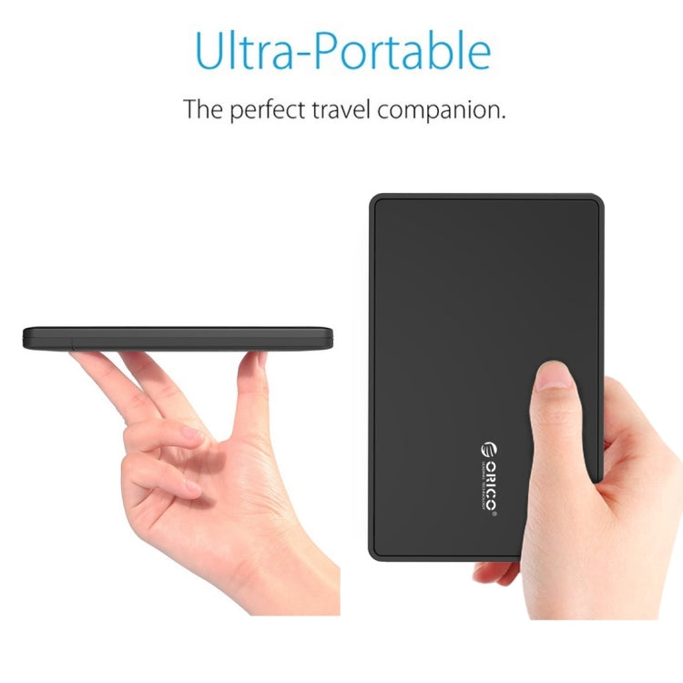 ORICO 2588US3 USB3.0外付けハードディスクボックス 2.5インチSATA HDD / SSD 9.5mm ノートPC用