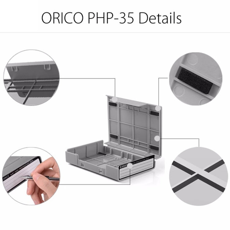 ORICO PHP-35 3.5インチ SATA HDD ケース ハードドライブディスク保護カバー ボックス