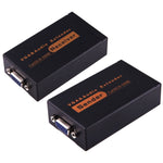 VGA & オーディオエクステンダー 1920x1440 HD 100m Cat5e / 6-568B ネットワークケーブル送信機受信機アダプター、伝送距離：100m