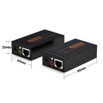VGA & オーディオエクステンダー 1920x1440 HD 100m Cat5e / 6-568B ネットワークケーブル送信機受信機アダプター、伝送距離：100m