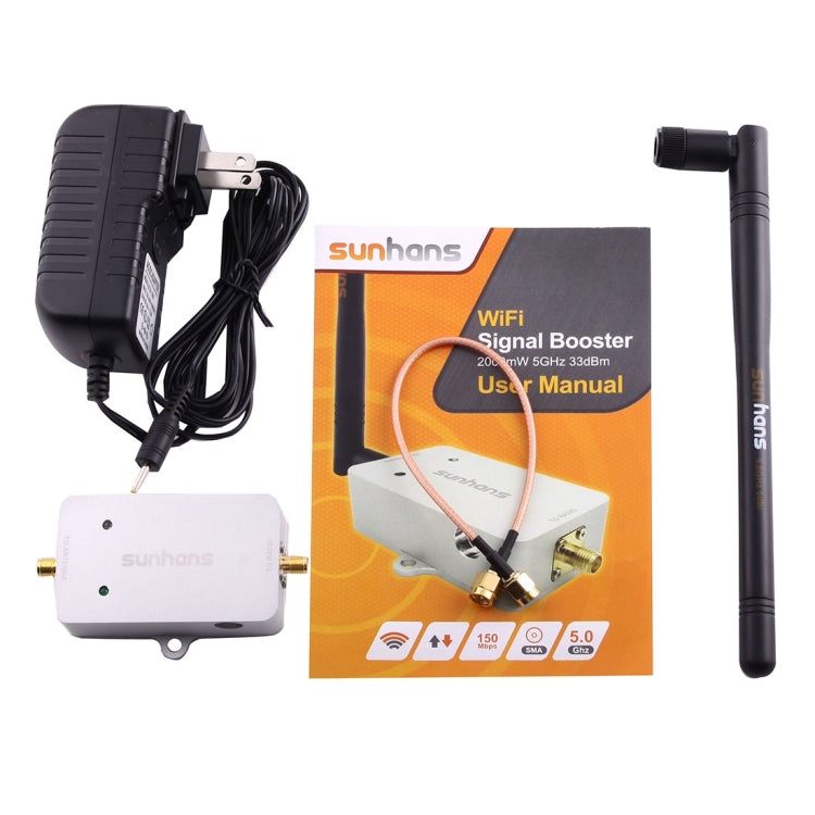 sunhans SH58Gi2000 2000mW（33dBm）5.8GHz WiFi信号ブースター リピーター WiFiアンプ