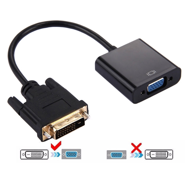 DVI-D 24+1ピン オス to VGA 15ピン HDTVアダプターコンバーター、DVI-D 24+1ピン