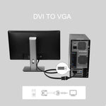 DVI-D 24+1ピン オス to VGA 15ピン HDTVアダプターコンバーター、DVI-D 24+1ピン