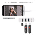 2in1 USB 3.1 USB-C / タイプC to USB 2.0 コンボ 3ポートハブ + TFカードリーダー、3ポートUSB+TFカード