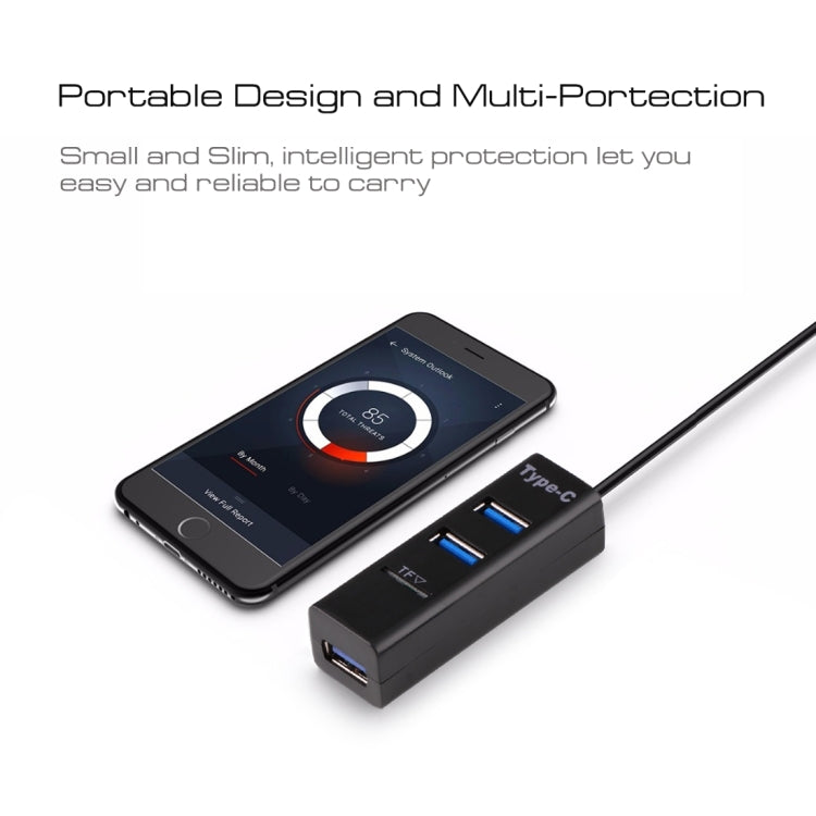 2in1 USB 3.1 USB-C / タイプC to USB 2.0 コンボ 3ポートハブ + TFカードリーダー、3ポートUSB+TFカード