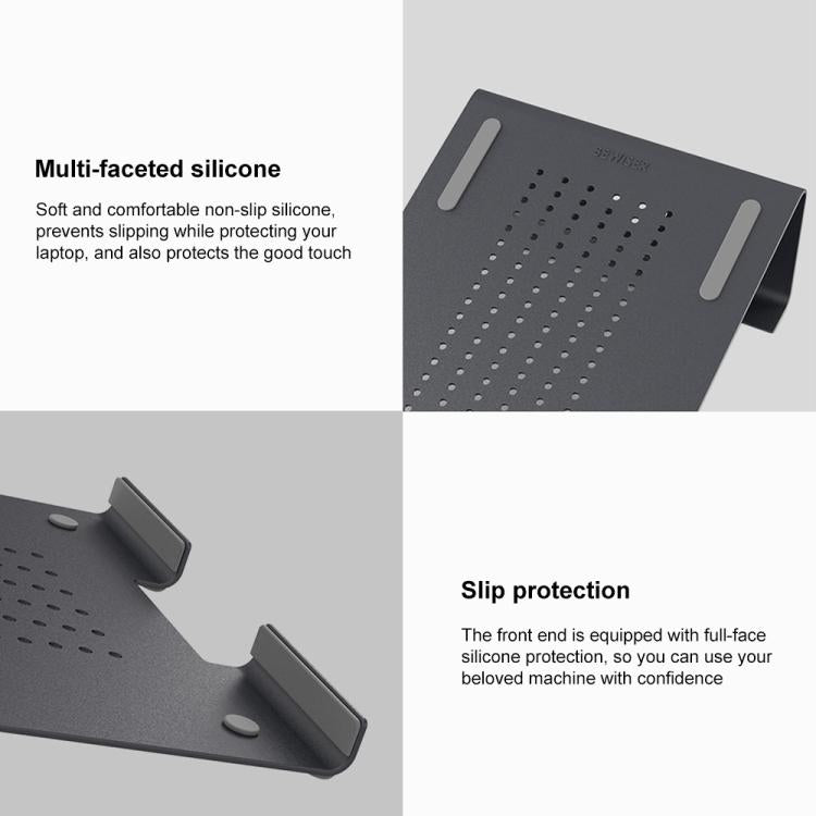 ノートパソコン用アルミ冷却スタンド、Mac Air、Mac Pro、iPad、その他11-17インチ対応、アルミスタンド シルバー、グレー、ゴールド