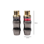 REXLIS TR026-1 2個セット RCA メスプラグ オーディオジャック 金メッキアダプター DIYオーディオケーブル＆ビデオケーブル用、RCA メス