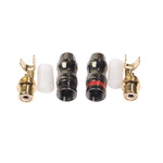 REXLIS TR026-1 2個セット RCA メスプラグ オーディオジャック 金メッキアダプター DIYオーディオケーブル＆ビデオケーブル用、RCA メス