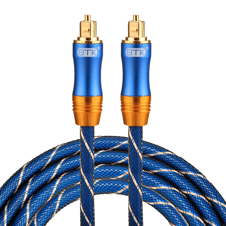 EMK LSYJ-A 2m OD6.0mm 金メッキメタルヘッド Toslink オス-オス デジタル光オーディオケーブル、長さ：2m
