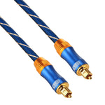 EMK LSYJ-A 2m OD6.0mm 金メッキメタルヘッド Toslink オス-オス デジタル光オーディオケーブル、長さ：2m