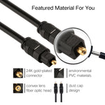 EMK 5m OD4.0mm トスリンク オス-オス デジタル光オーディオケーブル、長さ：5m
