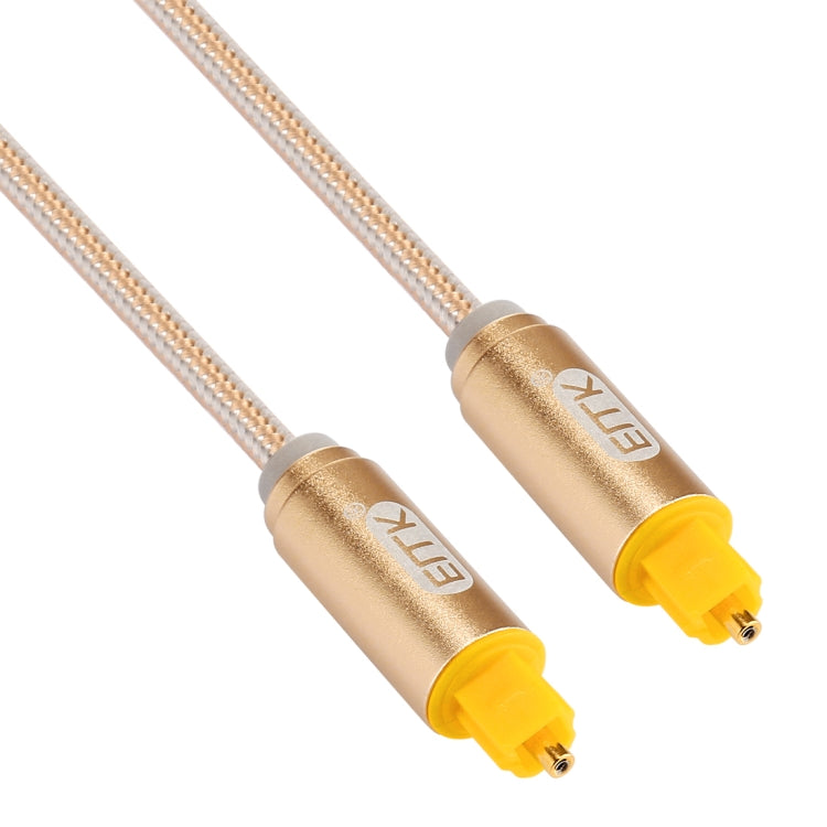 EMK 3m OD4.0mm 金メッキ金属ヘッド 編み込み線 トスリンク オス-オス デジタル光オーディオケーブル、長さ：3m