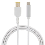 USB-C / タイプC から大きな四角形オス ノートパソコン用電源充電ケーブル レノボ対応、ケーブル長：約1.5m