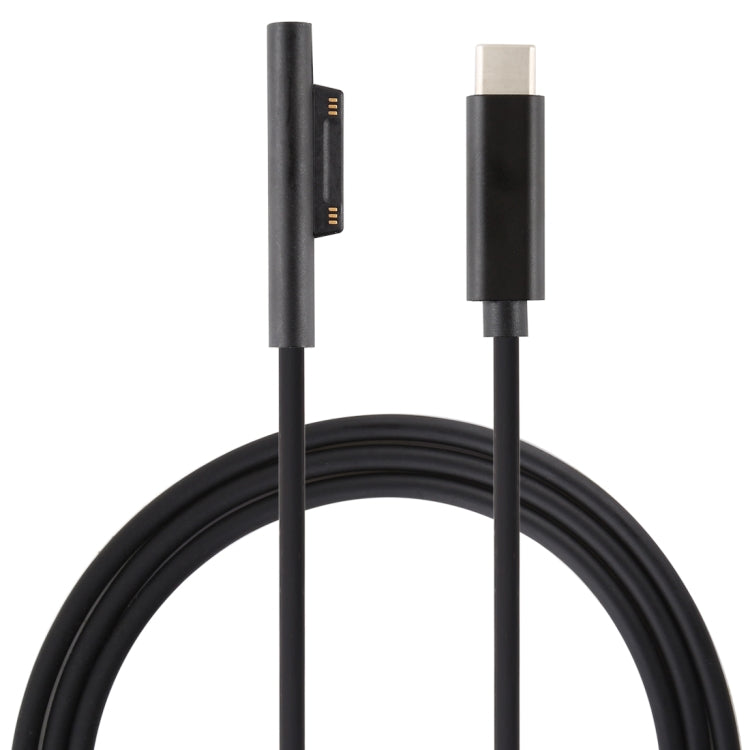 USB-C / タイプC から6ピン磁気オス ノートパソコン用電源充電ケーブル Microsoft Surface Pro 7 / 6 / 5対応、ケーブル長：約1.5m