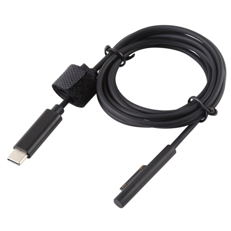 USB-C / タイプC から6ピン磁気オス ノートパソコン用電源充電ケーブル Microsoft Surface Pro 7 / 6 / 5対応、ケーブル長：約1.5m