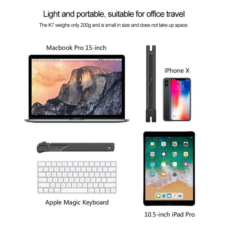 NEXSTANDノートパソコン高さ延長ホルダースタンド 折りたたみ式ポータブルコンピュータ放熱ブラケット、サイズ：27x3.9x3.6cm