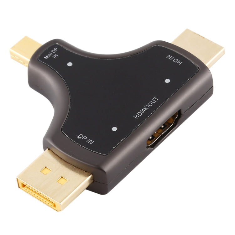 D62A DisplayPort + Mini DP + HDMI オス to HDMI メス 3-in-1 アダプター, D62A