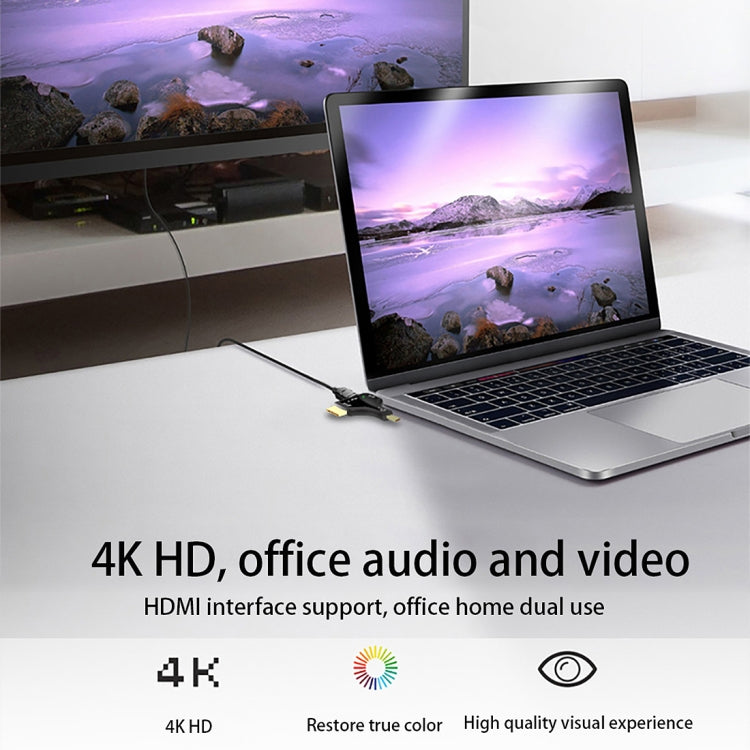 D62A DisplayPort + Mini DP + HDMI オス to HDMI メス 3-in-1 アダプター, D62A